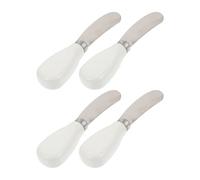 MOTHNUR 4 pièces Lot Couteaux à Beurre Acier Inoxydable avec Lame Céramique Spatules pour Pâtisserie Tartineurs et Faciles à Nettoyer pour Cuisine Domestique