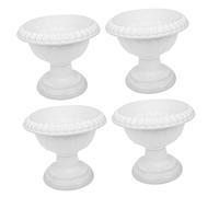 MOTHNUR 4 Pièces Lot de Mini Pots de Fleurs Style Romain Décoratifs pour Mariage et Maison pour Balcon Jardin Patio pour Amateurs de Plantes