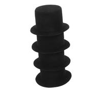 MOTHNUR 4 Pièces Mini Chapeaux Hauts Noirs Accessoires Mode pour Poupées Animaux Décoration DIY et Fêtes