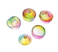 MOTHNUR 4 pièces Nail Liquid Holder Set Verre avec Couvercles Bols pour Ongles Acryliques Formes Variées Accessoires Manucure Pratiques pour DIY et Usage Longue Durée