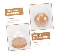 MOTHNUR 4 Pièces Verre Cloche Transparent avec Bouchon Liège Globe Verre Φcm pour Décoration Fleurs Éternelles Présentoir Élégant pour Collection Cadeau Personnalisable Fête des Mères