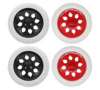 MOTHNUR 4 Roues de Rechange en Plastique pour Chariot Pliant Silencieuses et Renforcées Compatibles Chariot de Supermarché et Utilitaire Adaptées à Divers Terrains Kit 2 Paires Noir