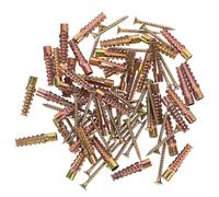 MOTHNUR 40 ensembles Jeu de Vis et Chevilles Métalliques Ancrage pour Cloisons Sèches Expansion Intérieure avec Dentelure pour Fixation Solide Support pour Plaques de Couleur Aléatoire