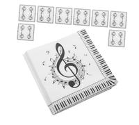 MOTHNUR 40pièces Serviettes Papier Carrées Décoratives Notes De Musique Lot Pour Musicales Serviettes Jetables Pour Anniversaires Et Soirées à Thème