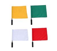 MOTHNUR 4pièces Drapeaux De Signalisation à Main Acier Inoxydable Drapeaux Arbitre Légers Pour Juges De Événements De Football Plein Air