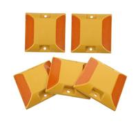 MOTHNUR 5 pièces Lot de Clous de Route Réfléchissants Plastique Résistants pour Sécurité Routière Marqueurs de Chaussée Surélevés à Haute Visibilité pour Routes Urbaines Autoroutes et