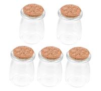 MOTHNUR 5 pièces Petits Bocaux Verre avec Bouchon Liège Bouteilles Potion Transparentes Décoratives Multifonctions Rangement Simple et Élégant pour Décoration Murale et Bureau