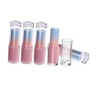 MOTHNUR 5 pièces Tubes à Lèvres Gradient Transparent Contenants Vides DIY pour à Lèvres Léger et Portable avec Couvercle Anti-fuite Kit de Tubes Cosmétiques