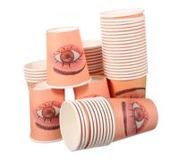 MOTHNUR 50 Pièces Lash Practice Cups Lightweight Portable Eyelash Extension Paper Cups Realistic Eye Shape For Skill Development And Makeup Training