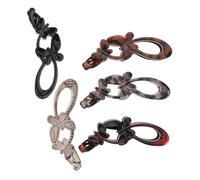 MOTHNUR 5pièces Pince Banane Pour Cheveux Épais Femmes Filles Antidérapante Design Queue De Poisson Pratique Pour Cheveux Bouclés Fins