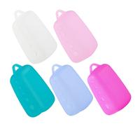 MOTHNUR 5pièces Set De Couvre-têtes De Brosse à Dents Silicone Portable Protection Antipoussière Et Anti-déformation Capuchons Compacts pour Voyage Maison Et Camping Couleurs Blanc Rose