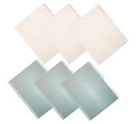 MOTHNUR 6 ensembles Intercalaires pour Classeur PP Résistants Couleurs Pastel pour Organisation Cahier et Trieur Bureau