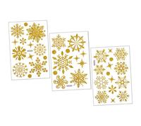 MOTHNUR 6 Feuilles Autocollants Flocons de Électrostatiques Décoratifs Stickers Fenêtre Amovibles Sans Trace pour Vitres et Miroirs pour Décoration Printanière et Fêtes