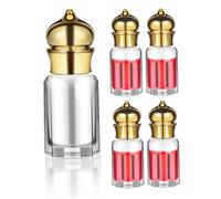 MOTHNUR 6 pièces Bouteilles Verre Octogonales pour Huiles Essentielles Flacons Portables Rechargeables pour Fragrances et Extraits Lot de Bouteilles Légères pour Voyages et Soins