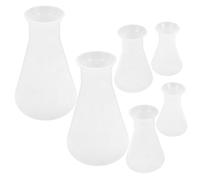 MOTHNUR 6 pièces Flacon Erlenmeyer Plastique Gradué avec Large Ouverture Flacon Conique Transparent pour Laboratoire Chimie Expérimentation Précise