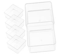 MOTHNUR 6 pièces Lot de Organiseurs de Tiroir Transparente Boîtes de Rangement pour Bureau et Cuisine Organisateur de Tiroir Cosmétiques et Snacks Plateau de Rangement Clair S Gain de