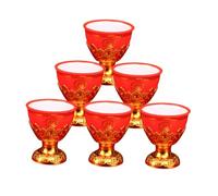 MOTHNUR 6 Pièces Petit Bol Offrande Multi-fonctionnel Tasse Décorative de Temple Bouddhiste Coupe Élégante pour Culte et Eau Bénite Cadeau pour Table