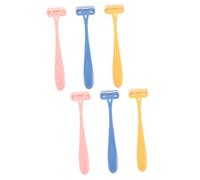 MOTHNUR 6 Pièces Rasoir Épilateur Corps Tondeuse Manuelle Mini pour Aisselles et Jambes Étanche Inoxydable Coloris Jaune Rose et Bleu