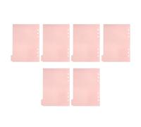 MOTHNUR 6 pièces Séparateurs de Classeur Réutilisables Rose pour Organisation de Documents avec Onglets Écrits Accessoires Notebook pour Classement Maison et Bureau