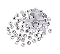 MOTHNUR 72 pièces Cristaux à Dos Plat en Verre Transparent pour Nail Art et Projets DIY Cristaux Ronds Décoration Multi-usage pour Ongles et Artisanat