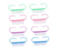 MOTHNUR 8 Pièces Brosse à Ongles Plastique Forme Crémaillère Brosse à Poussière Outils de Manucure Filles
