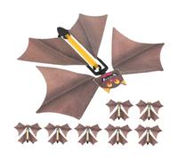 MOTHNUR 8 Pièces Chauves-Souris Volantes Plastique Jouets Magiques pour Spectacles Accessoires de Performance Halloween Effrayants et Solides Marron
