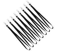 MOTHNUR 8 pièces Cordons Porte Badge Tour Cou Larges avec Crochets Alliage de Zinc Noirs Sangles Légères et pour Téléphone Cartes Identité Utilisation Scolaire et Bureau