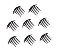 MOTHNUR 8 pièces Peigne à Cheveux Plastique Noir Fait Main Léger Accessoires Coiffure Femmes Chignon Facile à Porter