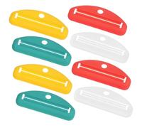 MOTHNUR 8 Pièces Pince Presse Tube Dentifrice Colorées Plastique Robuste pour Tubes Manuels Réduisent Gaspillage et Pigment