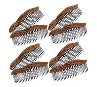 MOTHNUR 8 Pièces Vintage Plastique Dents Lot de Peignes à Torsade pour Chignons Accessoires Stylés et Filles