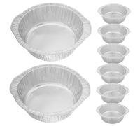 MOTHNUR 8pièces Marmite De Cuisine Extérieur Ronde Aluminium Résistante à Huile pour Camping Cuisson Rôtissage Et Stockage des Aliments