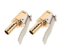 MOTHNUR Adaptateur de Valve 8 MM pour Pompe à Air - Lot de 2 Clips de Serrage en Cuivre - Embout de Gonflage pour Pneus Voiture Vélo et Moto - Connexion Étanche et Rapide