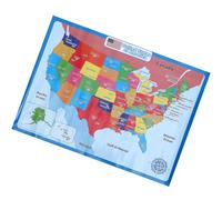 MOTHNUR Affiche Pédagogique Carte États- Résistante à Usure pour Garçon Fille Poster Apprentissage Géographie Préscolaire Décoration Murale Éducative pour Garçons et Filles Matériel