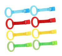 MOTHNUR Anneaux De Traction Debout Pour Bébé, Kit De 8 Anneaux Colorés, Plastique Sécurisé, Accessoire Éducatif Pour Apprentissage Marche Et Lit Garçon Et Filles