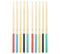 MOTHNUR Baguettes de Batterie 7A en Bois D’Érable Antidérapantes Lot de 5 Paires Colorées Adaptées aux Adultes et Garçon et Filles pour Instruments de Percussion