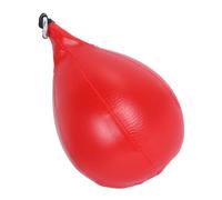 MOTHNUR Ballon de Boxe Vitesse en Cuir PU Cranté Forme de Poire Rouge Suspendu pour Entraînement Réflexes et Coordination Œil-Main Paquet de Frappe Professionnel pour Gym et Domicile
