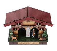 MOTHNUR Baromètre Bois Mural avec Thermomètre Hygromètre Intérieur Station Météo Compacte pour Maison Mesure Précise de Température et Humidité Décoration Élégante Murale