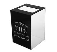 MOTHNUR Boîte à Pourboires Acrylique avec Serrure Boîte à Suggestions et Dons Sécurisée pour Bars et Restaurants Conteneur Robuste et Facile à Nettoyer pour Collecte
