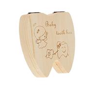 MOTHNUR Boîte Boîte De Rangement Des Dents De Lait En Âge Conteneur De Dent D' Ma Première Dent Enfants La Petite Souris Souvenir De Dent De Bébé Porte-dents Bois