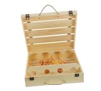 MOTHNUR Boîte de Rangement Bois pour Vin Bouteilles Coffret Élégant Pin Sculpté Emballage Cadeau Sécurisé pour Bouteilles de Vin Fêtes et Voyages