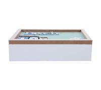 MOTHNUR Boîte de Rangement en Bois 6 Compartiments Nautique, Organisateur Compartimenté pour Bijoux, Thé et Petits Objets, Coffret Décoratif Bureau Cuisine, Pratique et Solide