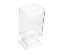 MOTHNUR Boîte de Rangement Transparente pour Coton et Lingettes Démaquillantes Support Compact sur Pied Haut Organiseur Cosmétique Gain de Place pour Salle de Bain et Coiffeuse