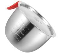 MOTHNUR Bol à Mélanger en Acier Inoxydable 304 Diamètre 21 CM Très Profond avec Poignée et Couvercle Bol à Crème Anti-Éclaboussures Cuisine Saladier Multifonction pour Pâtisserie et