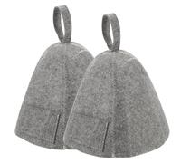 MOTHNUR Bonnet De Bain en Feutre Gris 2 Pièces pour Femmes Bonnet De Bain Absorbant Et Léger Adapté Sauna Spa Et Taille Unique Confortable Et Respirant Anneau Suspendre