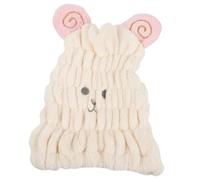 MOTHNUR Bonnet De Séchage Rapide Pour Cheveux Serviette Absorbante Turban Pour Femmes Utilisation Quotidienne Et Voyage Design Élégant Et Doux Couleur Blanche Avec Broderies Animaux