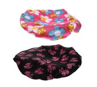 MOTHNUR Bonnet En Satin Imprimé Pour Garçon Et Filles 2 Pièces Petite Taille Bonnet De Nuit à Large Bord Rose Noeud Et Fleurs Protection Cheveux Bain Sommeil Réglable