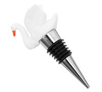 MOTHNUR Bouchon de Vin Résine Forme Cygne Élégant Joint Étanche Réutilisable pour Bar Fête Noël et Mariage Accessoire Décoratif pour Bouteille