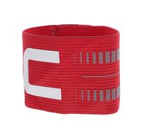 MOTHNUR Brassard de Capitaine de Football Élastique et Ajustable Taille pour Adultes et Juniors Matière Respirante Légère Lettre C Rouge Haute Visibilité pour Matchs et Entraînements