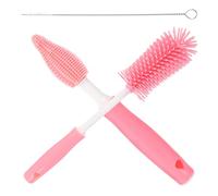 MOTHNUR Brosse Nettoyante pour Biberon et Paille avec Manche Long Silicone Rotatif Nettoyage pour Biberons et Gourdes Accessoire Santé Familiale