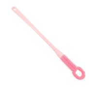 MOTHNUR Brosse pour Douce Gel Silicone Rose Exfoliante et Anti-callosités avec Manche Long Nettoyage Soin pour Peau Sensible et Personnes Âgées